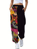 Women's Casual Joggers with Paisley Print - Comfy, Loose-Fit Sweatpants for All Seasons, Machine Washable