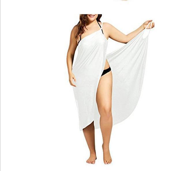 Stitching Solid Color Sexy Beach Dress Suspender One-piece Skirt