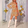 Vintage Hippie Clothing Print Women Dress