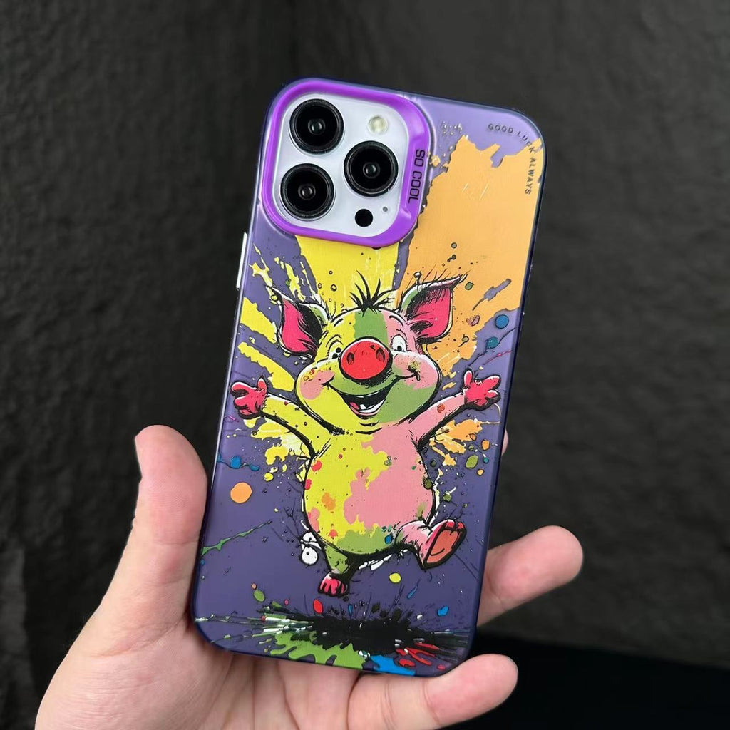Personalized Oil Painting Panda Pig Suitable For 1413 Drop-resistant Phone Case