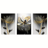 3pcs Frameless Modern Luxury Flower Painting, Wall Art Canvas Painting, Art For Living Room Cuadros Decor, No Frame, 15.7*23.6in