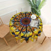 1pc Boho Round Tablecloth 60 Inch, Bohemian Circle Table Cloth, Stain Resistance, Water Repellent And Wrinkle-Free, Colorful Table Cover Decor For Home Kitchen Dining Party Patio Indoor And Outdoor Use