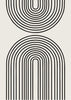 Modern Abstract Curved Canvas Painting Wall Art Poster