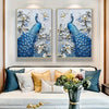 3pcs, Vintage Peacock Wall Canvas - Elegant Living Room Decor for Home Decorating - 15.7x23.6in/40cmx60cm