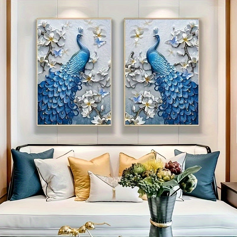 3pcs, Vintage Peacock Wall Canvas - Elegant Living Room Decor for Home Decorating - 15.7x23.6in/40cmx60cm