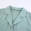 Natural Double Gauze Shirt And Shorts Set