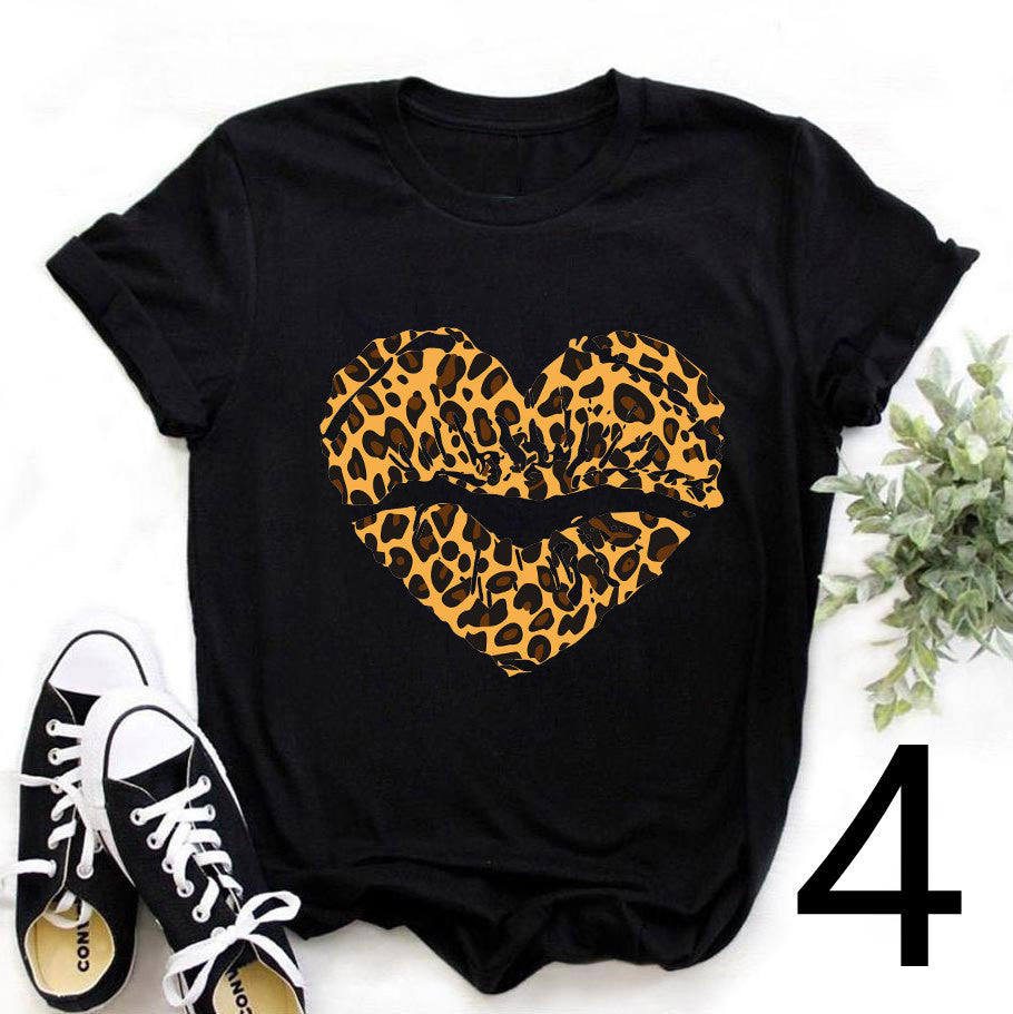 Women's Printed Loose Bottoming Shirt Top