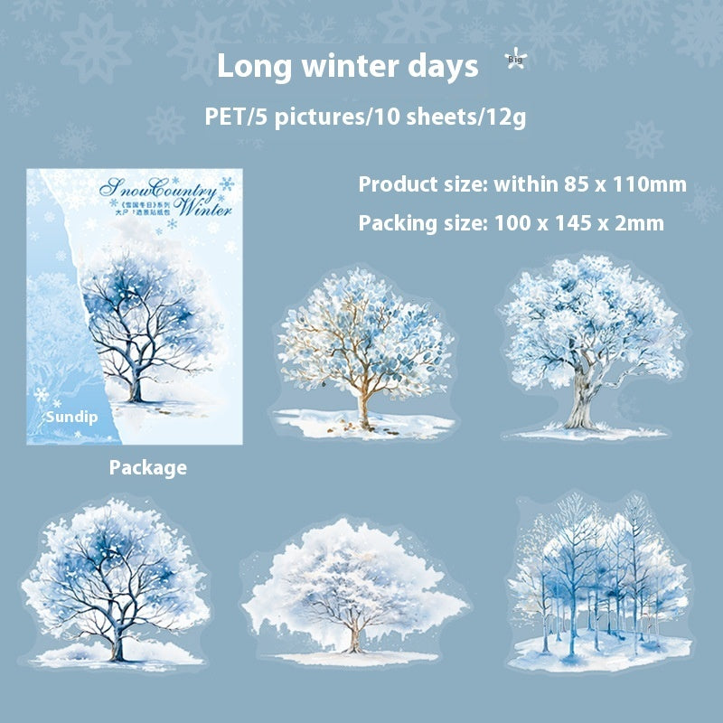 Winter Landscape Journal Decorative Source Material 10 Pieces 6 Models