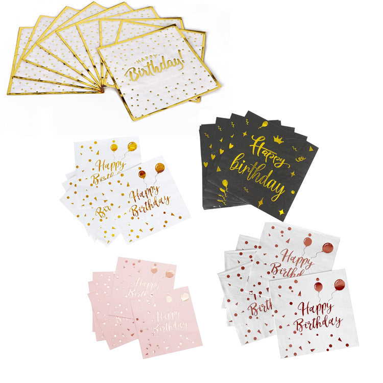 Disposable Balloon Bronzing Tissue Paper Napkin 33x33 Tissue Paper
