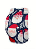 Women's Festive Christmas Santa Claus Print Casual Shorts - Comfy Polyester Blend, Machine Washable