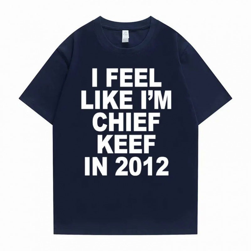 Men's Printed Cotton Short-sleeved T-shirt