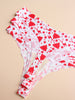 21pcs Seamless Christmas Print Thongs for Women - Soft, Breathable Low-Rise Panties with Scallop Trim