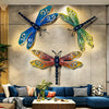 3pcs Set of Large 14-Inch Metal Dragonfly Wall Art - Outdoor Decor for Garden, Patio, Living Room, Bedroom & Balcony - No Power Needed, Durable Iron Sculptures