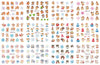 Nail Art Large Watermark Stickers Beach Tropical Rainforest Love Abstract Stickers Wholesale BN1957-2376
