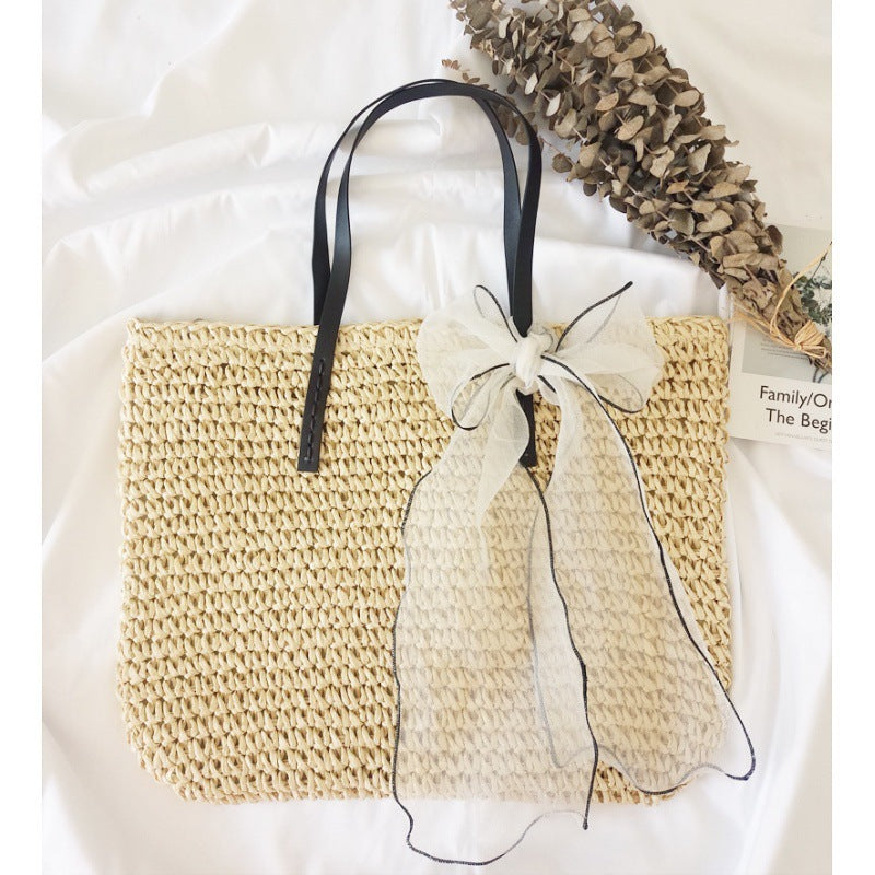 New Seaside Holiday Woven Bag Portable