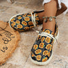 Women's Large Size Canvas Shoes Printed Casual Shoes