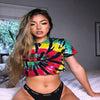 Smudge tie-dye print camisole
