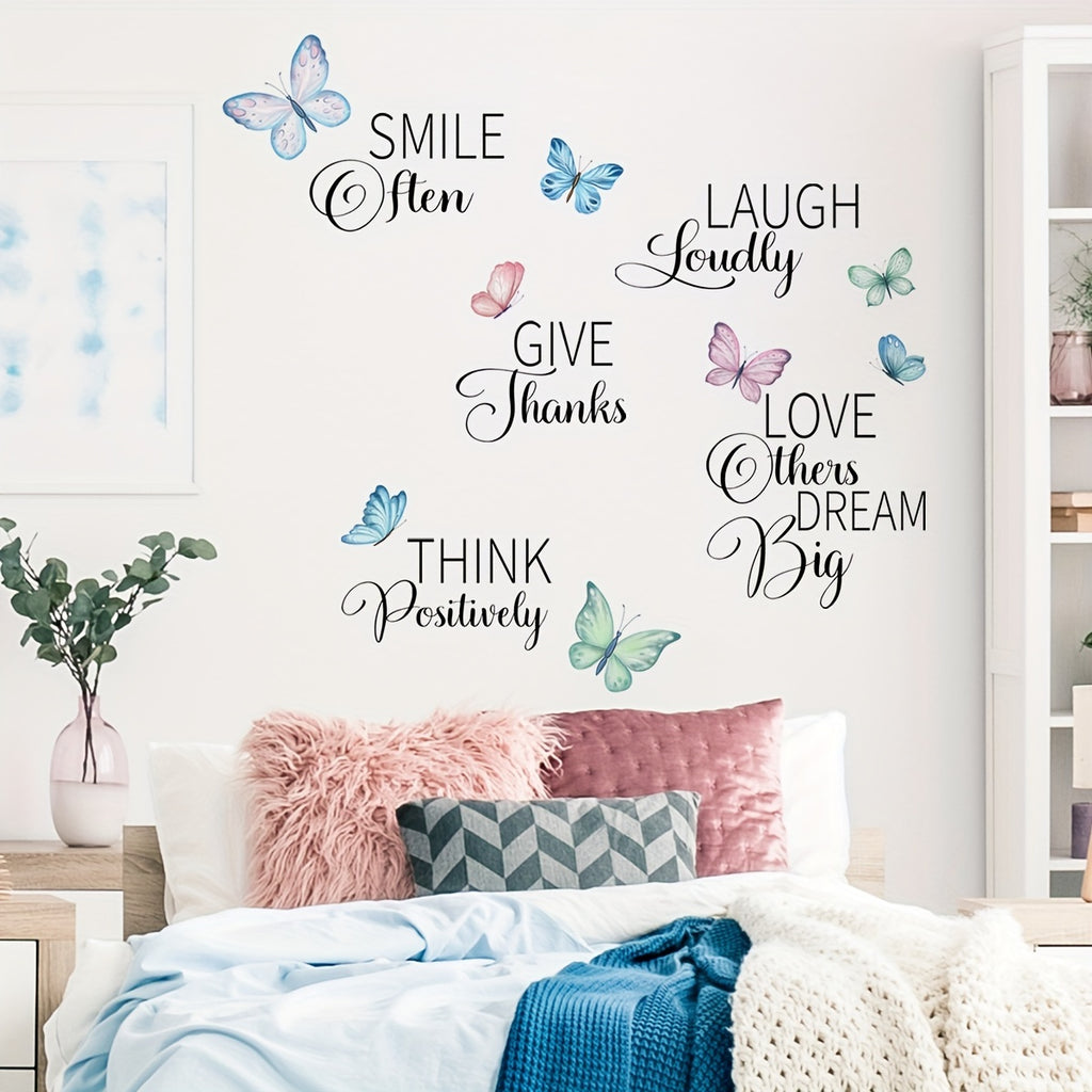 1 Set Smile Detachable Waterproof Self-Adhesive Vinyl Stickers, Suitable For Living Room, Bedroom, Background Wall, Wall Decoration, Home Decoration