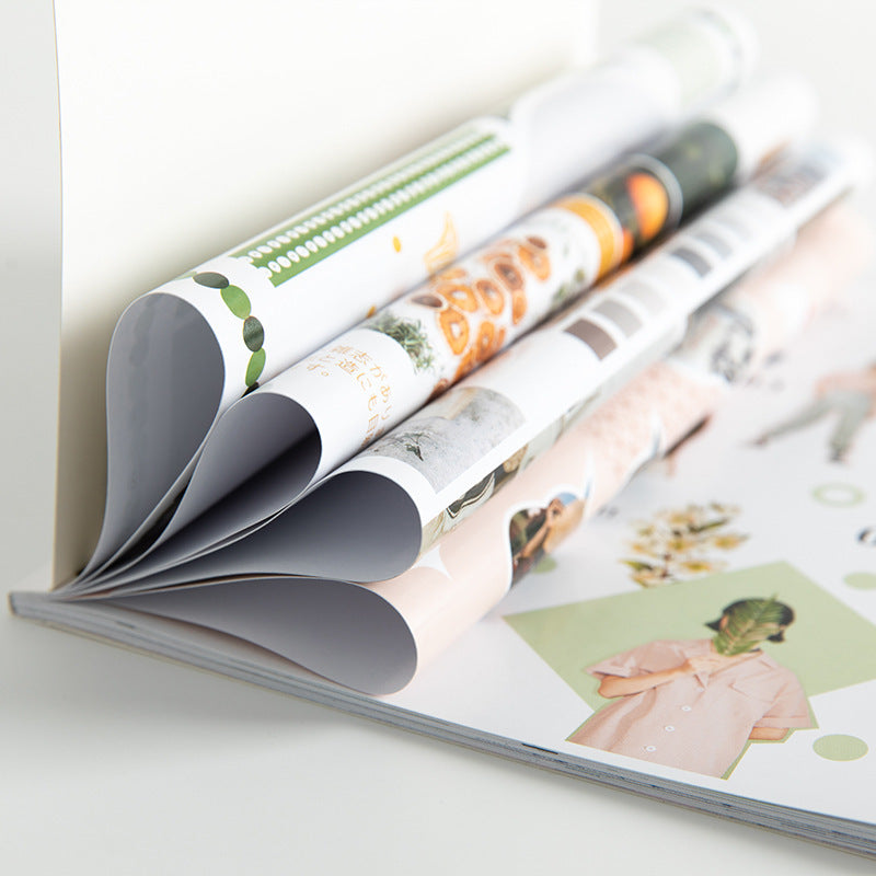 Live Blog Journal Material Volumes Of Cuttable Stickers Storage Book