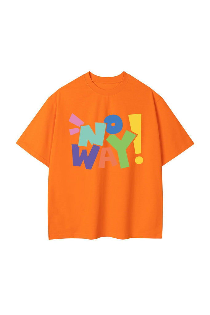 Letter NOWAY Summer Pure Cotton Fashion Casual T-shirt