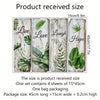 4pcs, Green Plant, English Decorative Painting Wall Sticker, Background, Home Decoration, Wall Sticker, Self-adhesive, Wholesale, 5.9in*17.7in