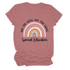 Rainbow Love Round Neck Short Sleeve T-Shirt