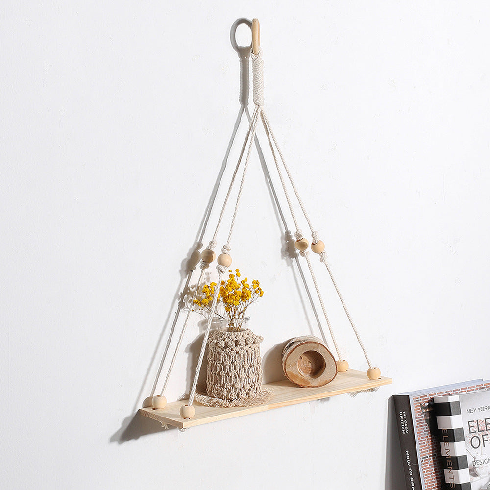 Tassel Leaf Woven Tapestry Rack Decoration Storage
