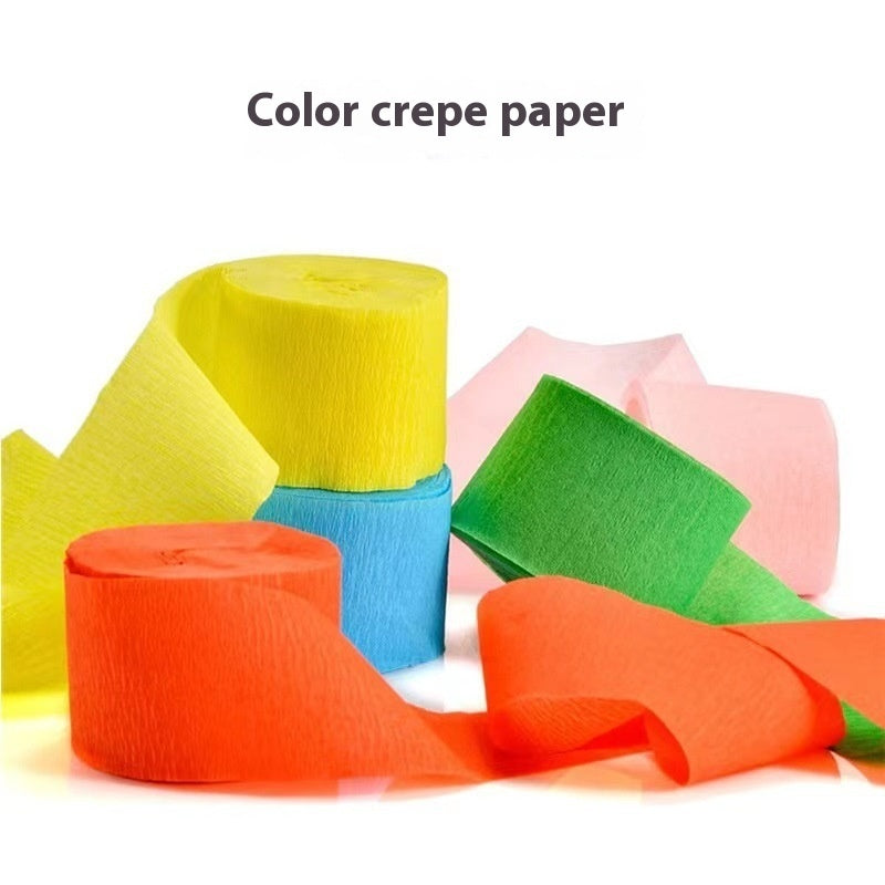 Colored Creped Paper Latte Art Ribbon Birthday Party Wedding Kindergarten Background Wall Decorations Arrangement