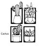 Cactus Metal Art Silhouette Decorative Painting Home