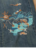 Casual Dragon Embroidery Baggy Jeans For Women - Soft, Comfortable, Versatile, Flattering And Casual Straight Leg Baggy Pants For Everyday Wear, Practical Pockets