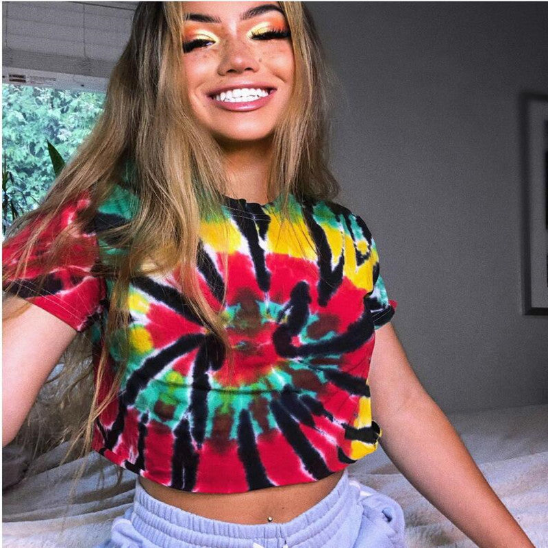 Smudge tie-dye print camisole