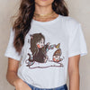 Printed short sleeve T-shirt for men and women