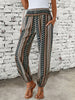 Trendy Tribal Print Jogger Pants - Comfortable Button Detail, Boho Loose Fit for Spring & Summer - Womens Fashion Essential