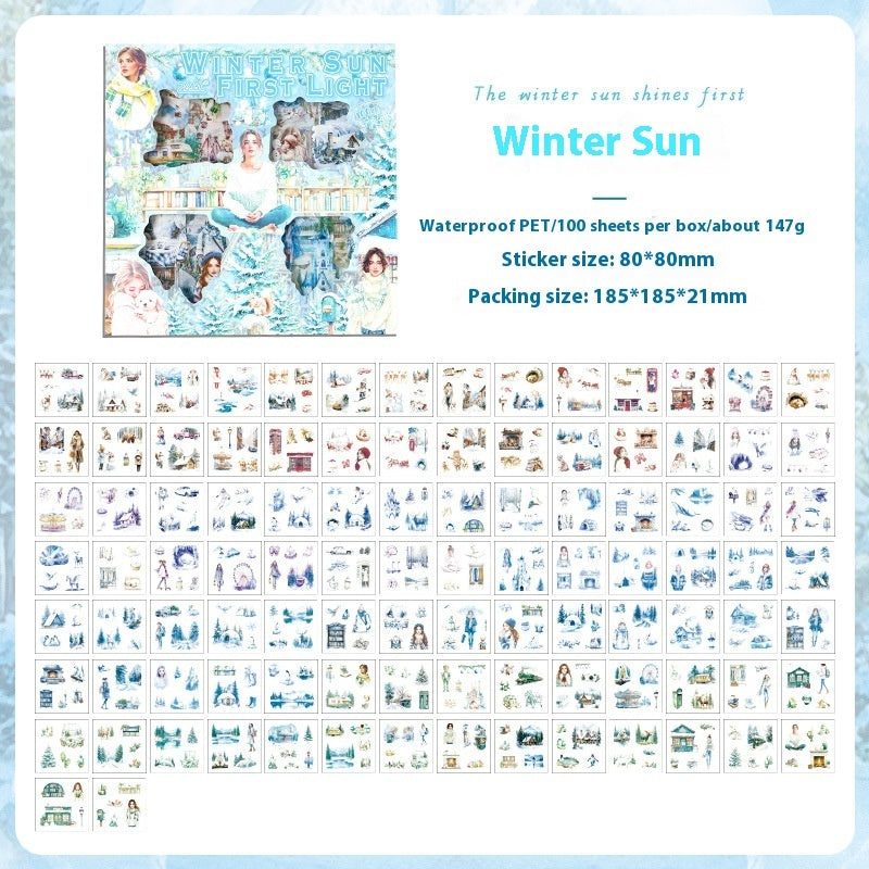 Yuezhen Flower Bloom Four Seasons Pet Sticker Journal Stickers