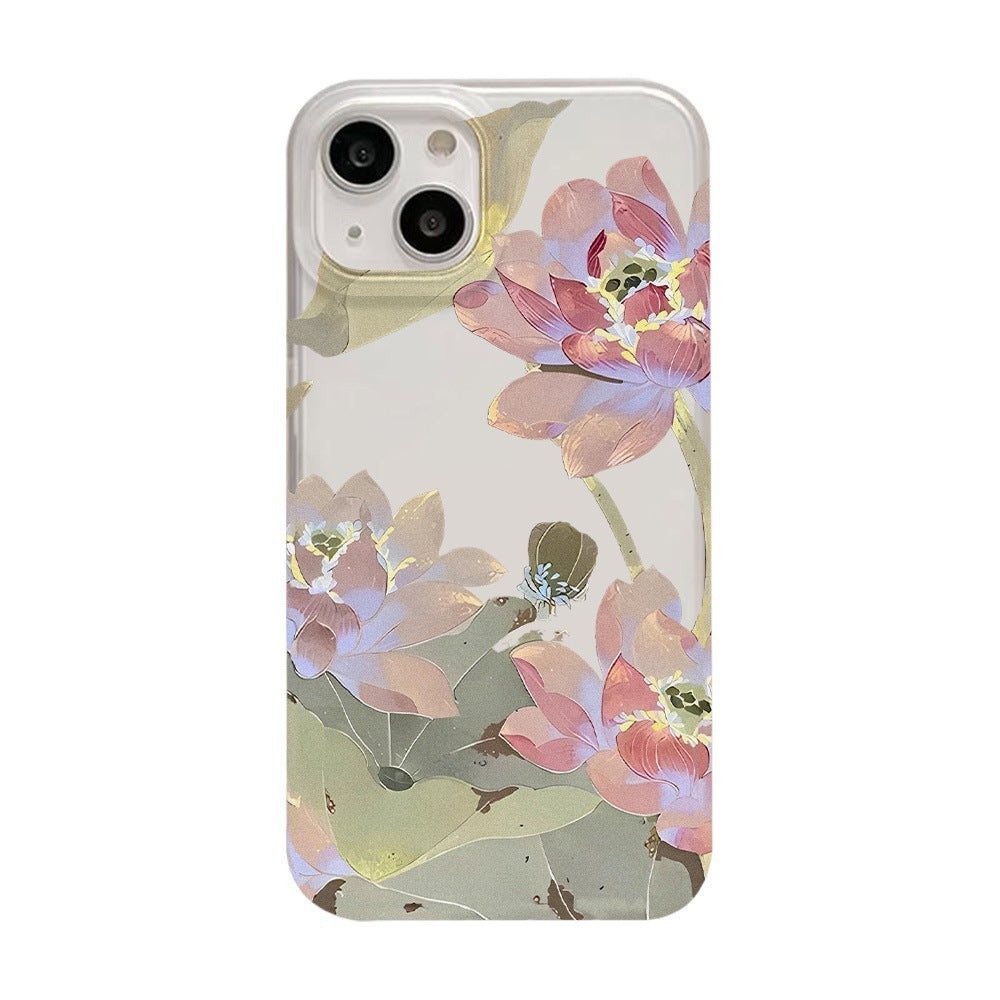 Lotus Suitable For Iphone15promax Phone Case Drop-resistant