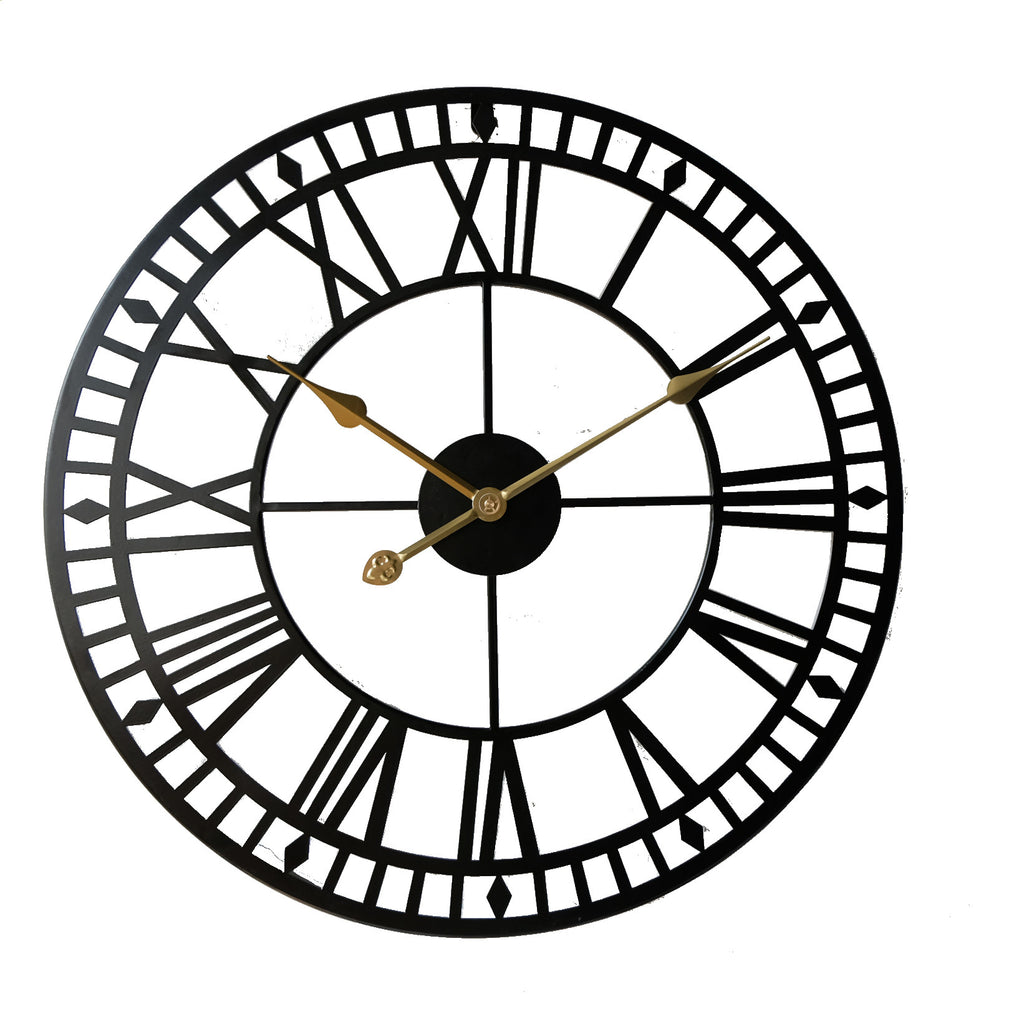 Wrought Iron Hollow 16-inch Wall Clock Living Room Pocket Watch