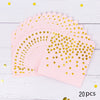 Gold dotted paper cup with foundation