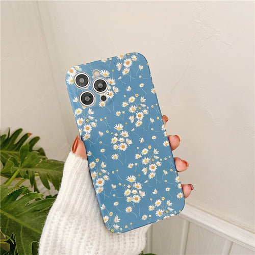 White Fragmented Flower Water Sticker TPU Anti Drop Phone Case