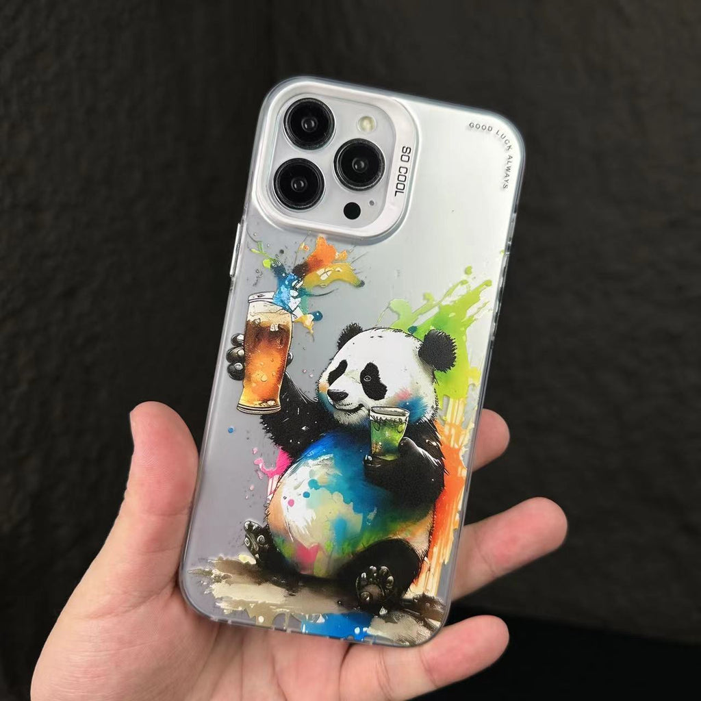 Personalized Oil Painting Panda Pig Suitable For 1413 Drop-resistant Phone Case