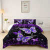 3Pcs Modern Fashion Polyester Comforter Set (1 * Comforter + 2 * Pillowcases, Pillow Core Not Included), Boho Mandala Butterfly Print Bedding Set, Soft And Comfortable Skin-friendly Comforter For Bedroom, Guest Room.