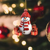 4pcs/1set Christmas Acrylic Snowman Christmas Tree Ornaments - 2D Cartoon Design Home and Garden Decoration