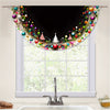 Christmas Tree and Ornament Design Round Tablecloth, Cartoon Polyester Fabric, Machine Woven, Festive Holiday Table Cover, 63 Inch Diameter, Black with Colorful Christmas Style Decoration for Dining and Outdoor Picnics