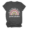 Rainbow Love Round Neck Short Sleeve T-Shirt