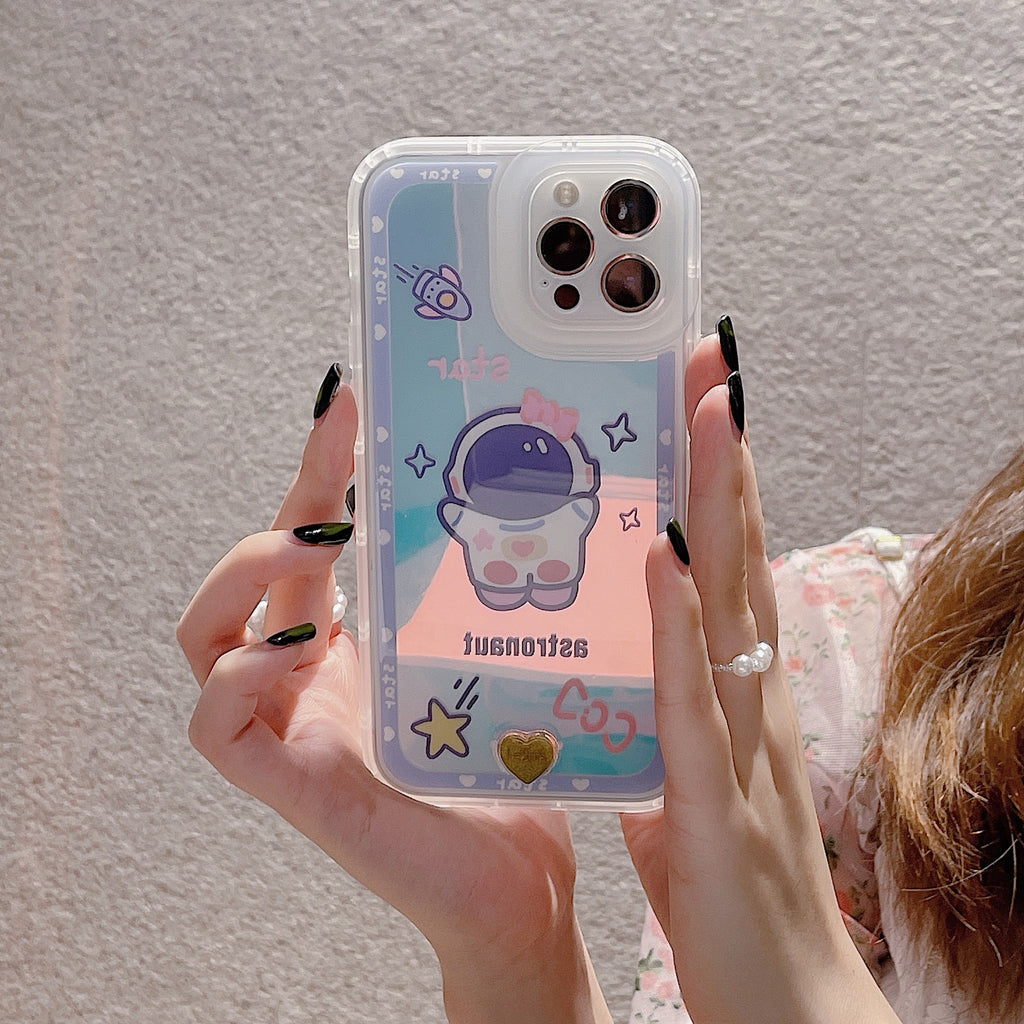 New Love Laser Couple Astronaut Phone Case