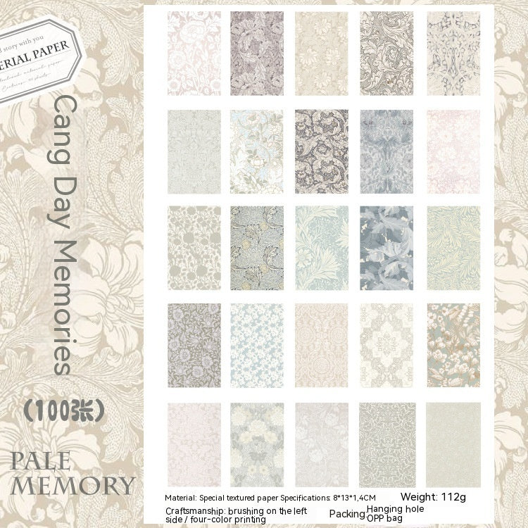Retro Artistic Flower Creative Journal Gift Decoration Base Paper