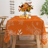 Autumn Harvest Sunflower & Pumpkin Tablecloth - Polyester, Rectangular, Machine-Woven for Kitchen and Dining Decor