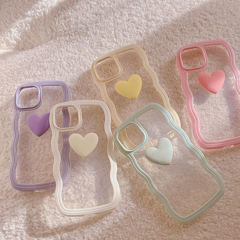 Love Wave Border Phone Case Transparent 3D