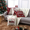 4pcs, Christmas Linen Blend Throw Pillow Case, Deer Snow Square Cushion Case, Decorative Pillow Cover For Living Room Bedroom Couch Sofa, Home Decor Room Decor Party Decor Single-Sided Printed (No Pillow Insert)