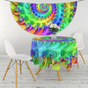 Colorful Vortex Circular Tablecloth - 63" Waterproof Polyester, Vibrant Design for Dining, Picnics, BBQs & More - Easy Care, Perfect for Indoor/Outdoor Use