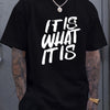 Printed T-shirt, Men's T-shirt, Summer Casual Short Sleeved T-shirt